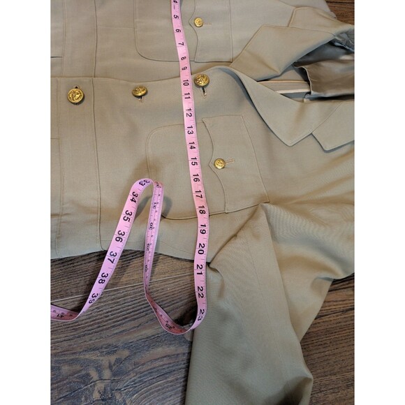 Vintage WWII US Navy Uniform Tunic Khaki Size 41 - Picture 12 of 15